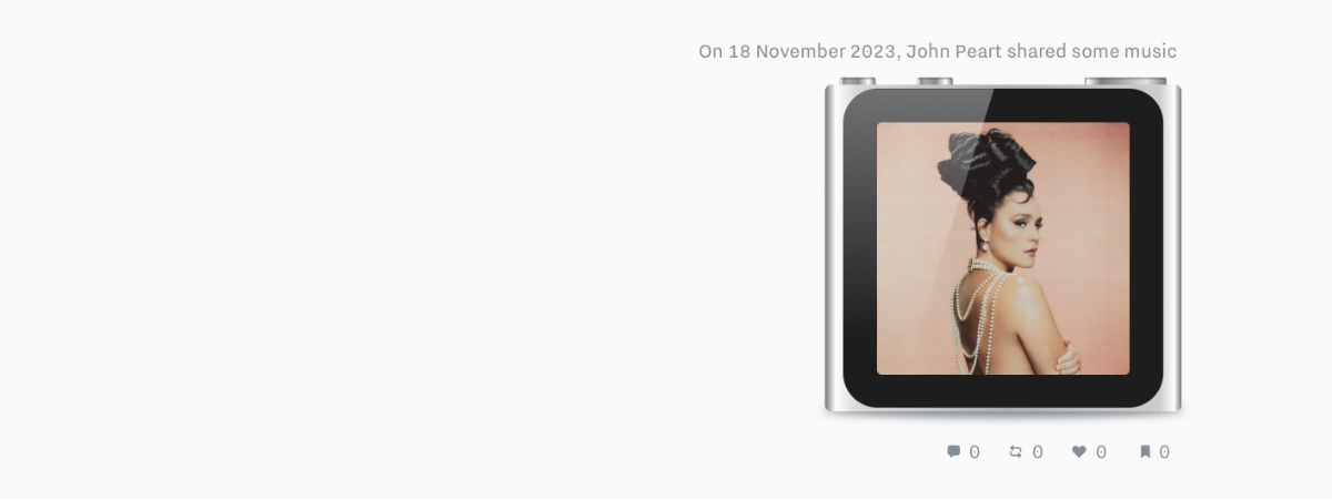 A screenshot of a representation of an iPod nano with cover art for Jessie Ware's “That! Feels! Good!” album.