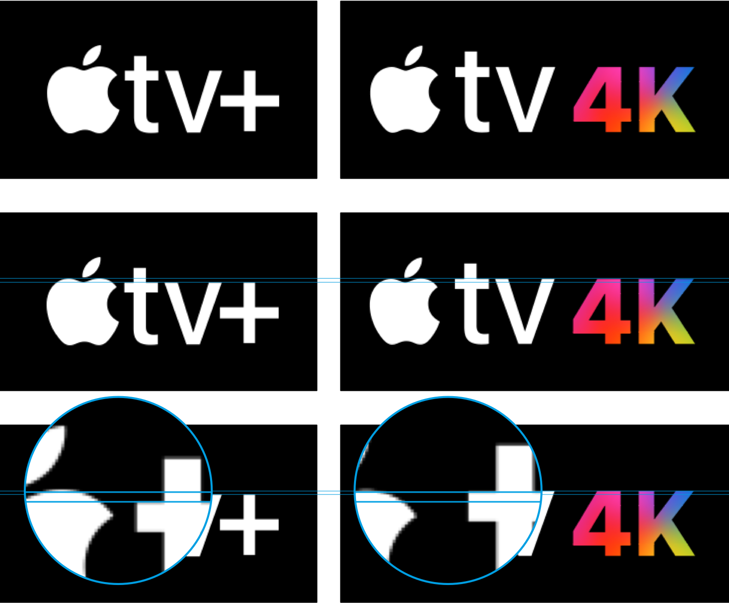 Apple’s Apple TV+ and Apple TV 4K wordmarks.